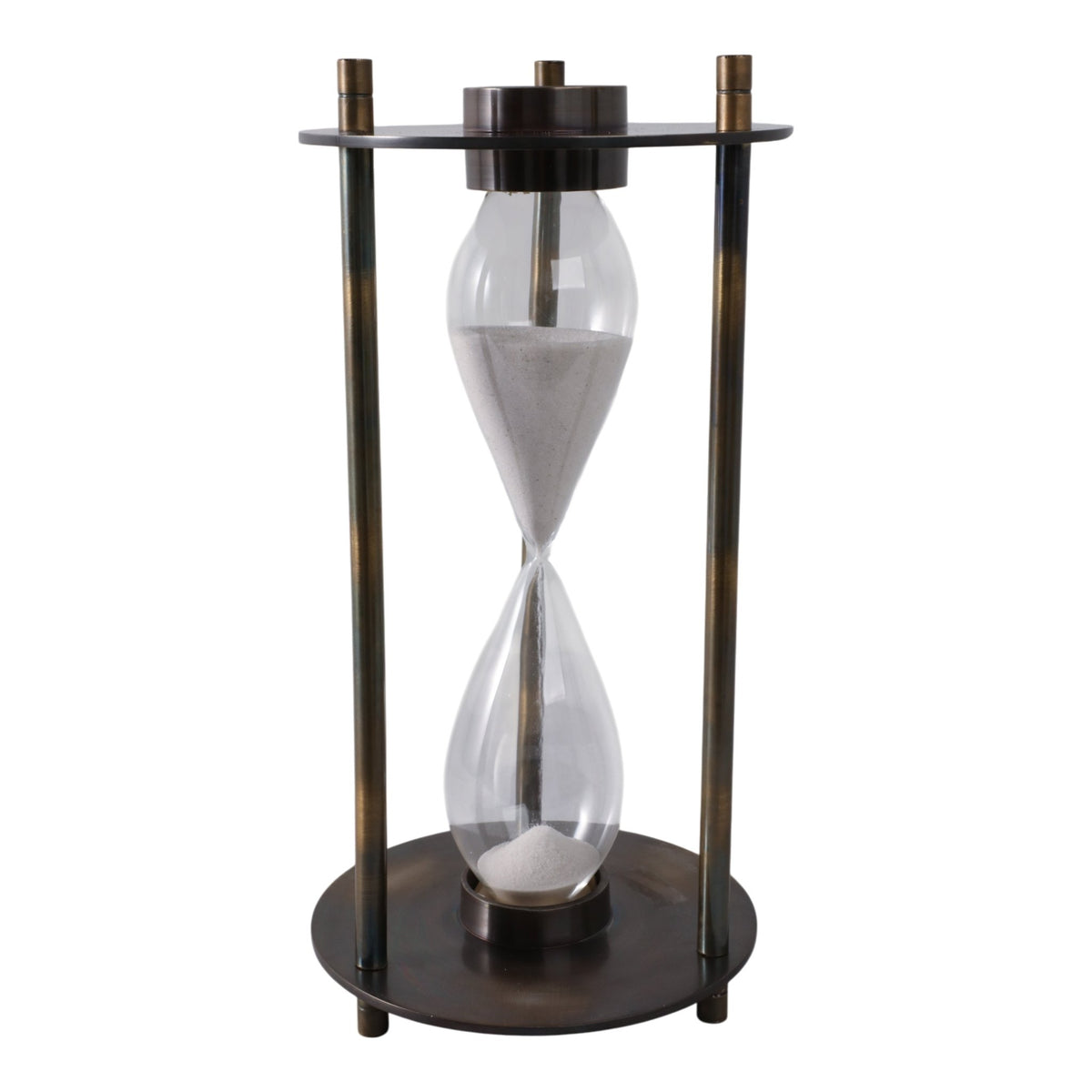 15" PERTH BRONZE ALUMINUM COMPASS HOURGLASS Table Decors| Sagebrook Home