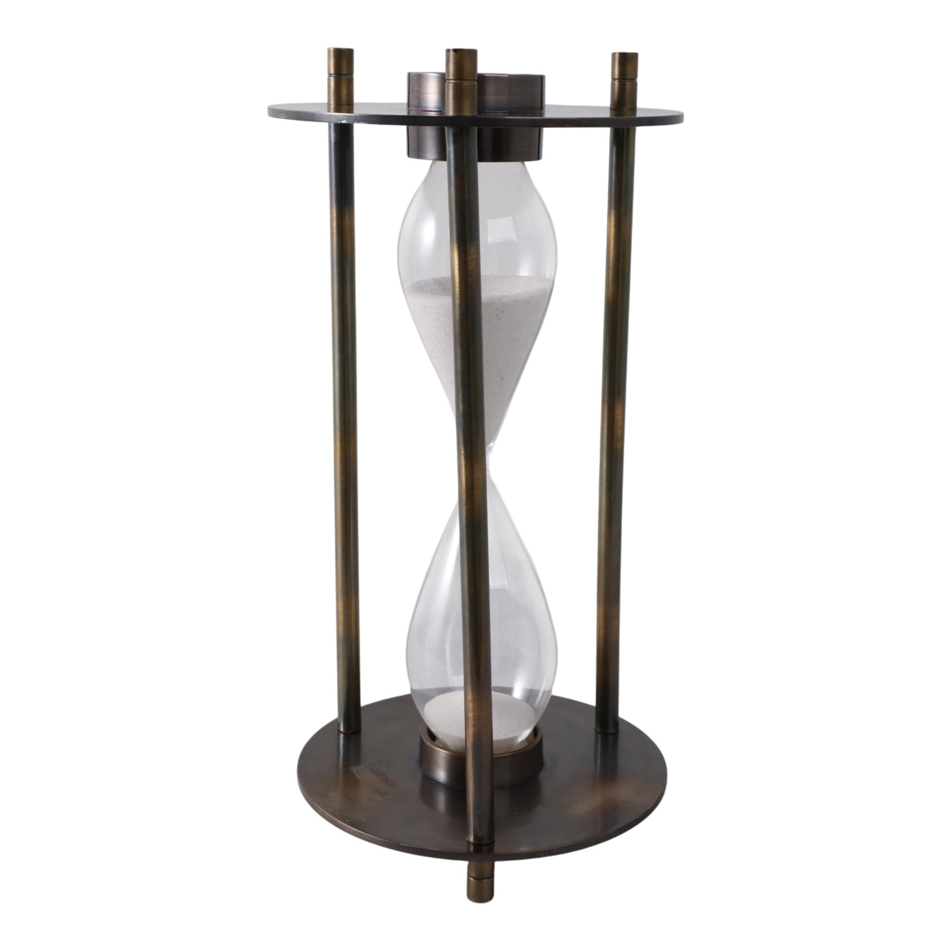 15" PERTH BRONZE ALUMINUM COMPASS HOURGLASS Table Decors| Sagebrook Home