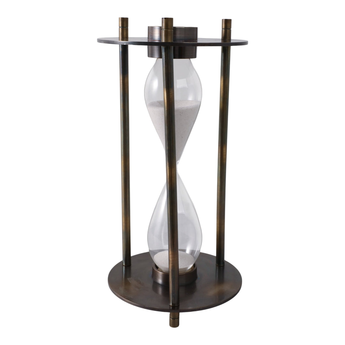 15" PERTH BRONZE ALUMINUM COMPASS HOURGLASS Table Decors| Sagebrook Home