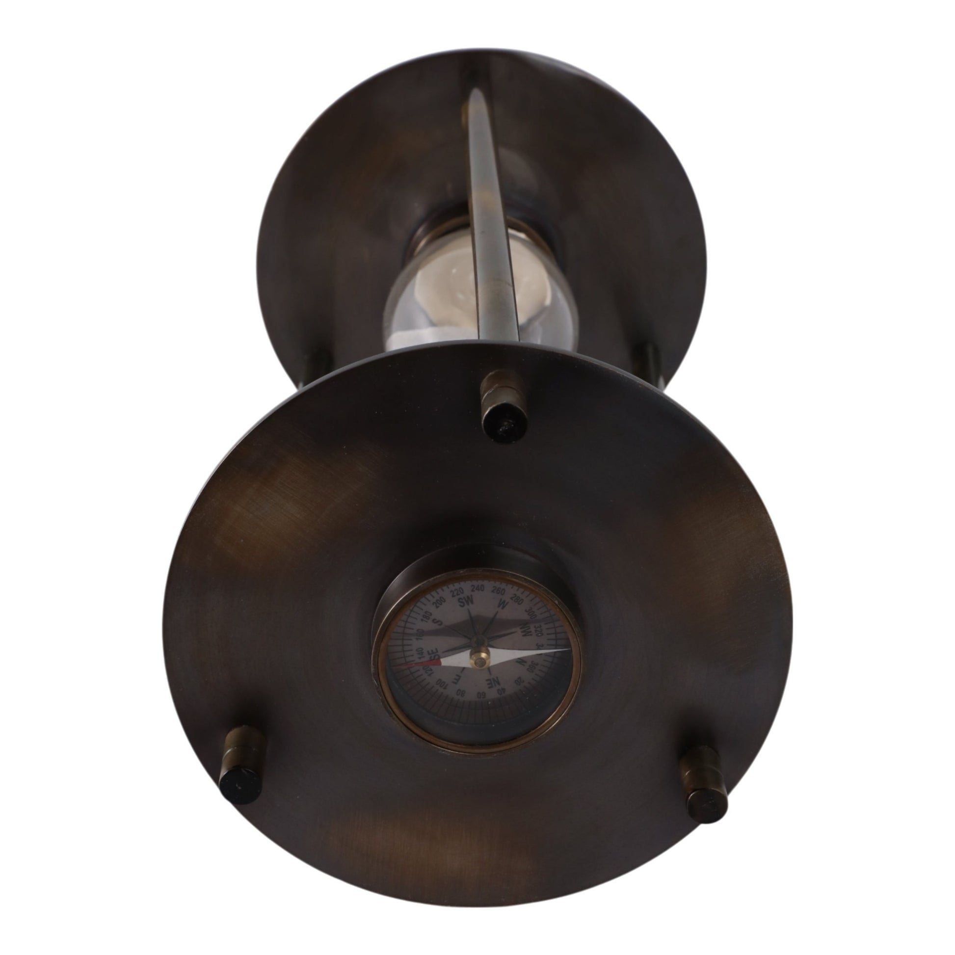 15" PERTH BRONZE ALUMINUM COMPASS HOURGLASS Table Decors| Sagebrook Home