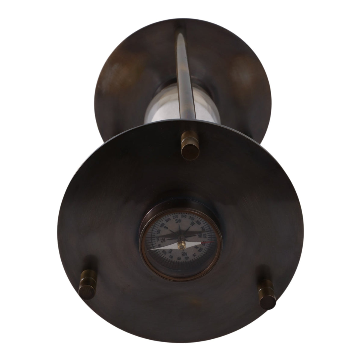 15" PERTH BRONZE ALUMINUM COMPASS HOURGLASS Table Decors| Sagebrook Home