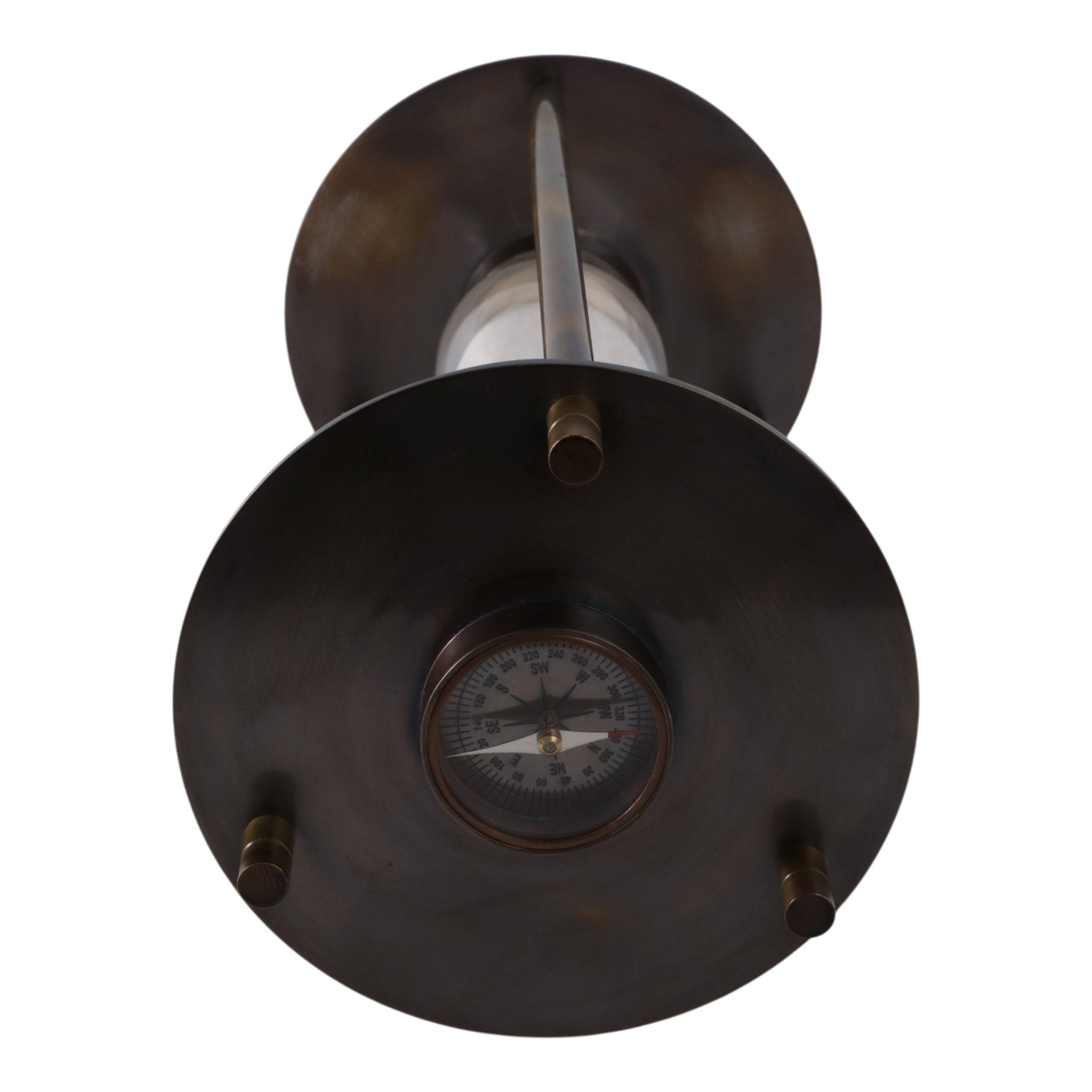 15" PERTH BRONZE ALUMINUM COMPASS HOURGLASS Table Decors| Sagebrook Home