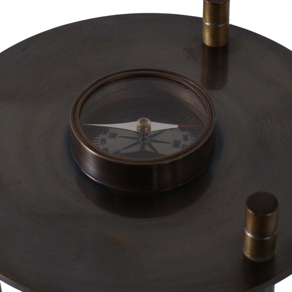15" PERTH BRONZE ALUMINUM COMPASS HOURGLASS Table Decors| Sagebrook Home