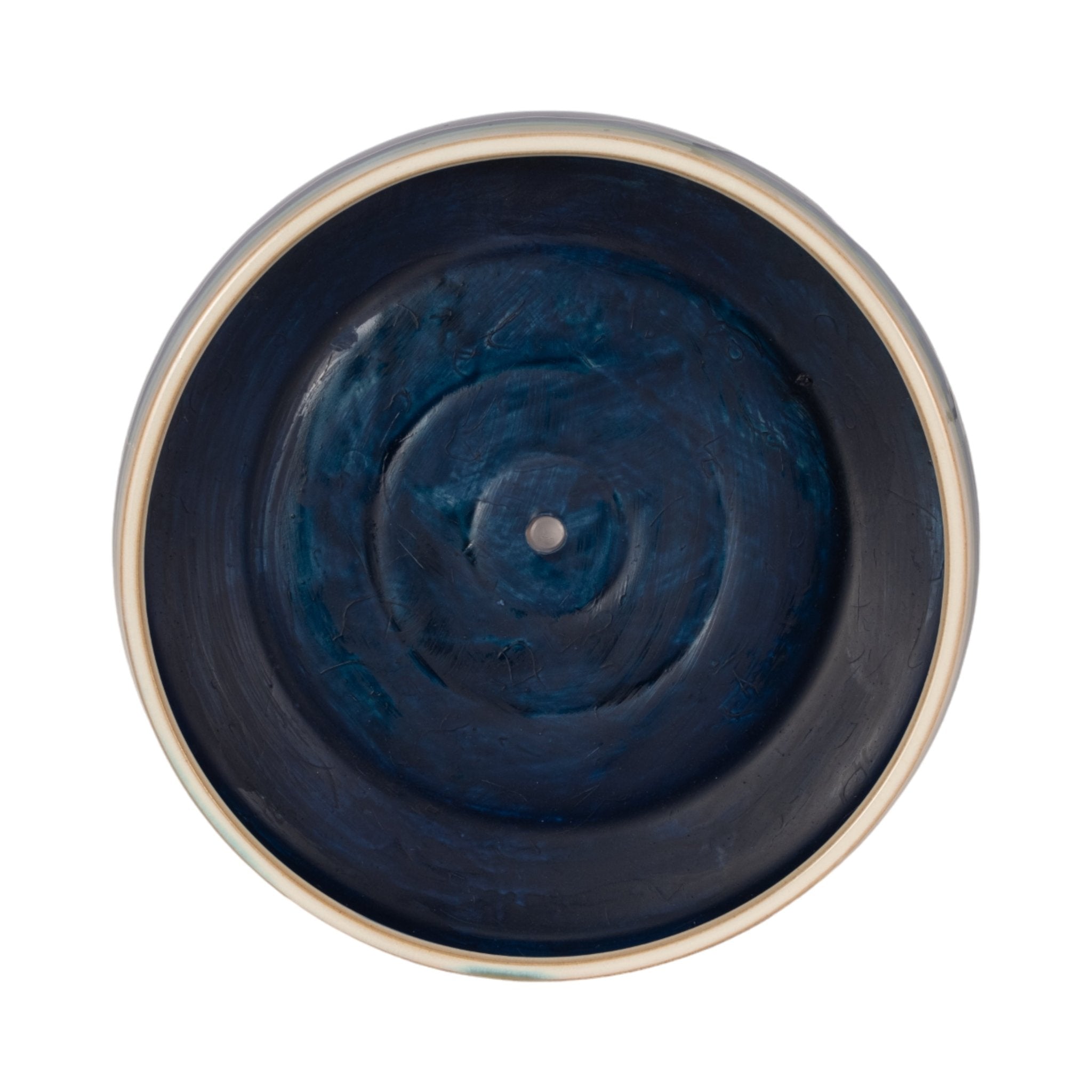 15" Reactive Succulent Planter Bowl, Blue/white Planter| Sagebrook Home