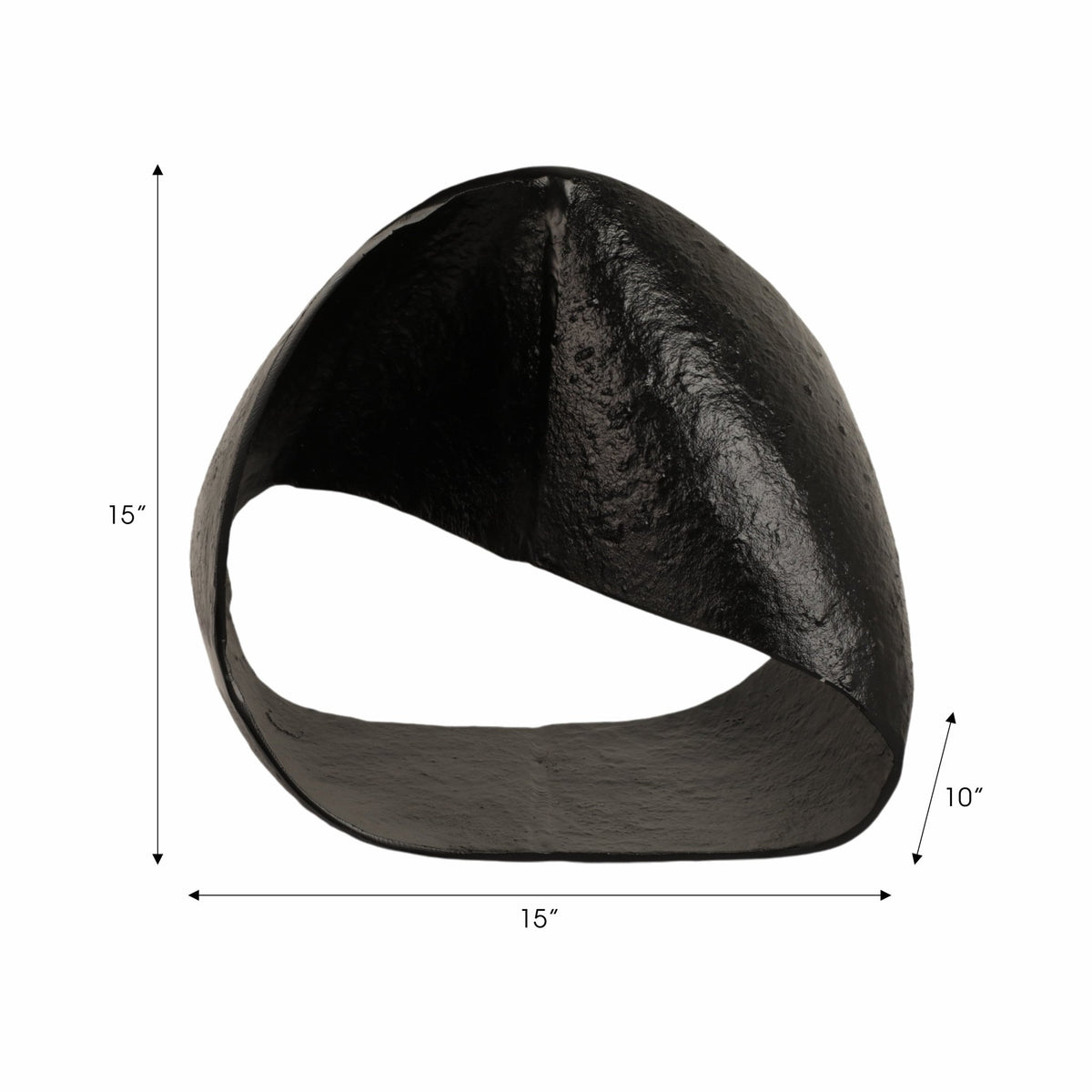 15" TWISTED METAL CIRCLE, BLACK Table Decors| Sagebrook Home