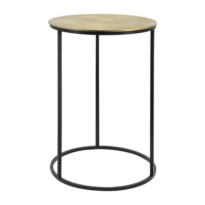 S/2 METAL 20/23 ROUND SIDE TABLE, MATTE BLACK