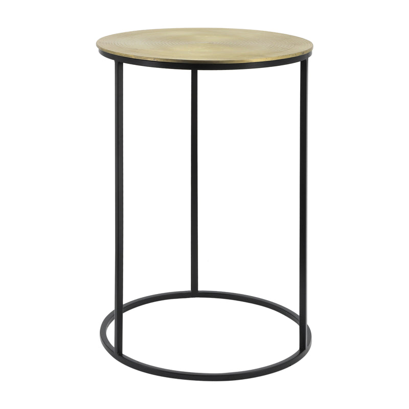 S/2 METAL 20/23 ROUND SIDE TABLE, MATTE BLACK