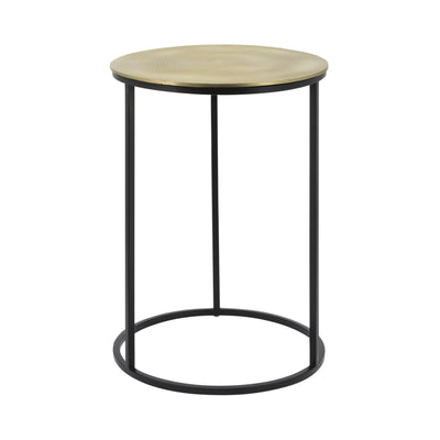 S/2 METAL 20/23 ROUND SIDE TABLE, MATTE BLACK