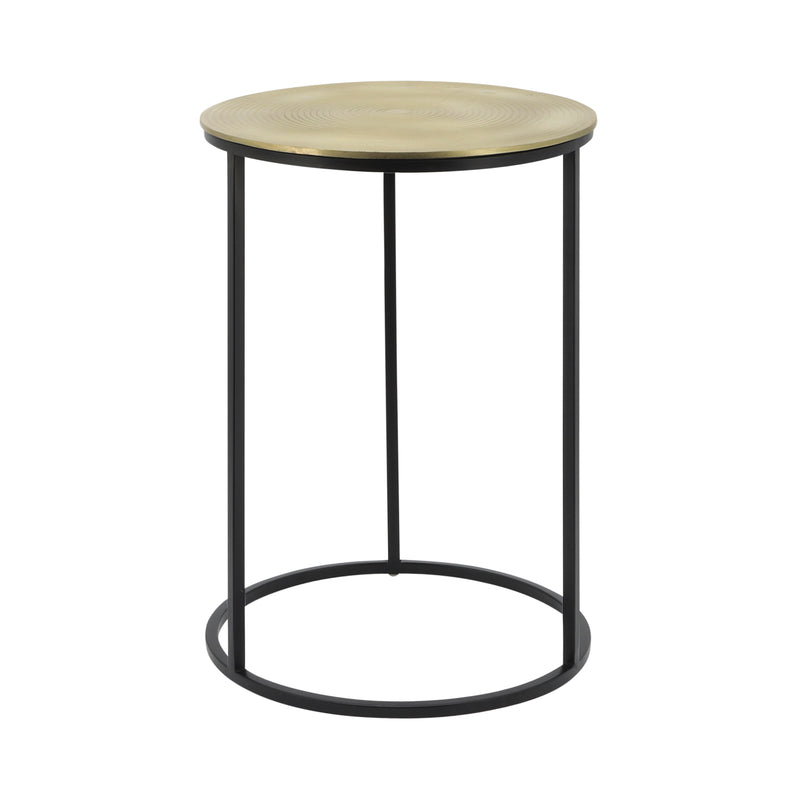 S/2 METAL 20/23 ROUND SIDE TABLE, MATTE BLACK