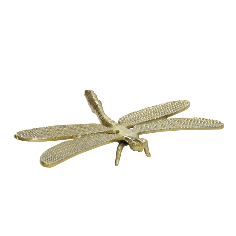 METAL 14" DRAGONFLY DECO, GOLD