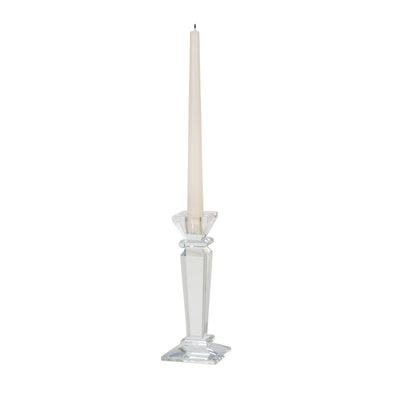 GLASS 7" CANDLE HOLDER, CLEAR