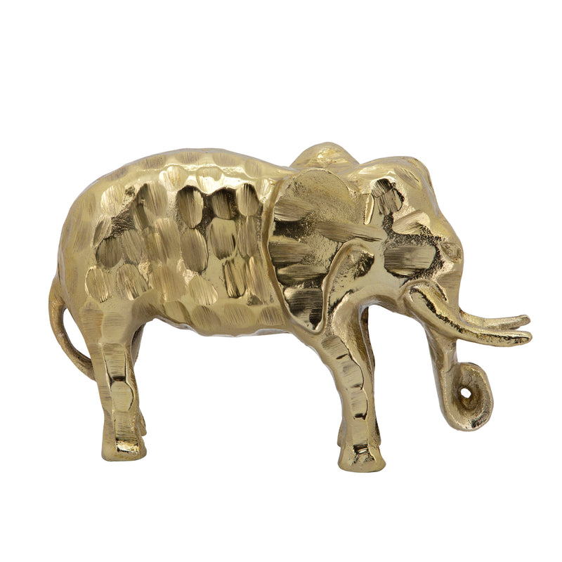 METAL 11" ELEPHANT, GOLD