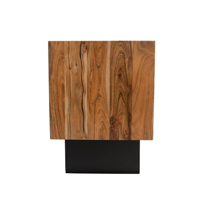 acacia wood, Side table, black