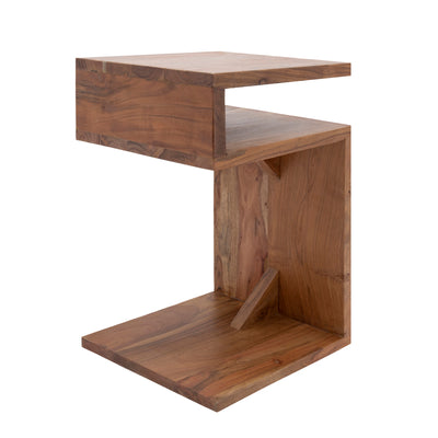 23" S-TABLE, BROWN