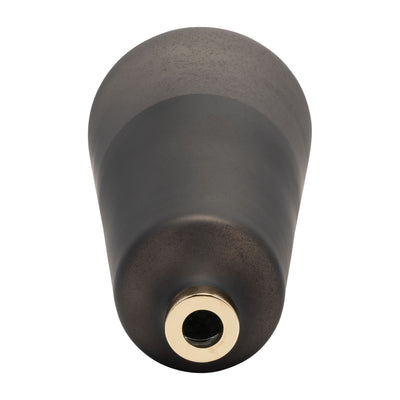 GLASS,14H VASE W/RING, BRONZE