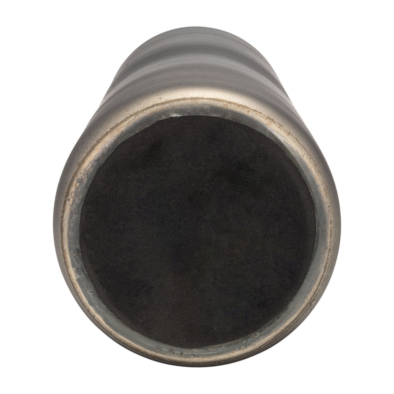 GLASS,14H VASE W/RING, BRONZE