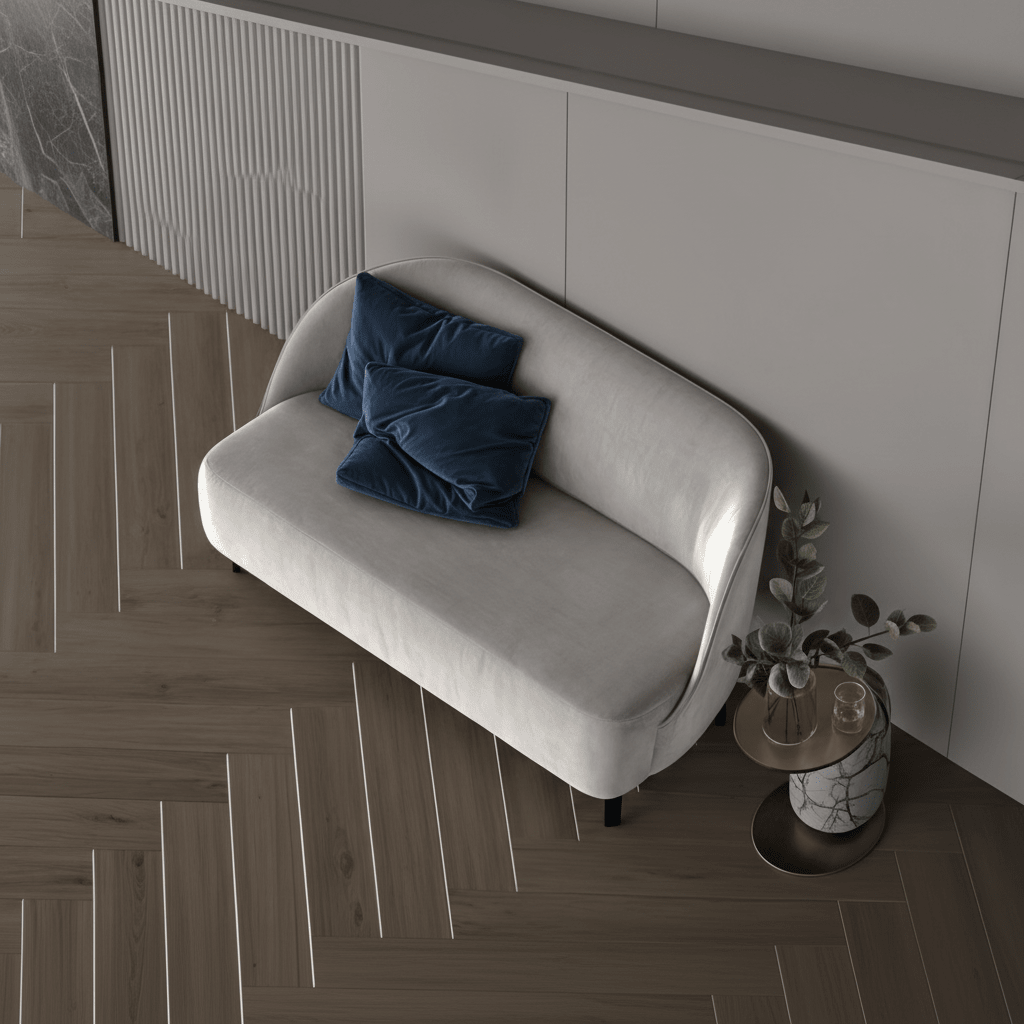 155x75x47cm light beige bouclé sofa Sofas & Loveseats| Oak