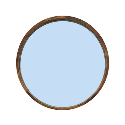 39 ROUND MIRROR, BROWN