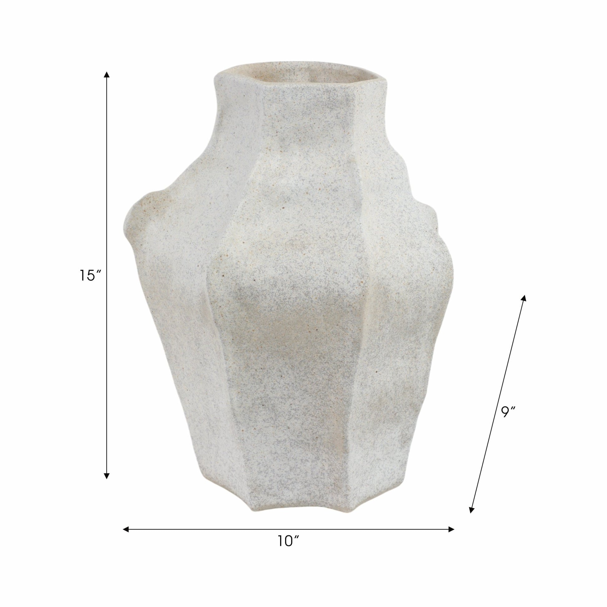 15"DELRIO SMALL PORCELAIN VASE, GRAY Vases and Jars| Sagebrook Home