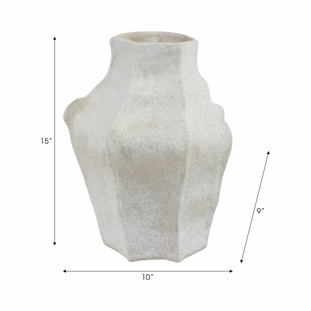 15"DELRIO SMALL PORCELAIN VASE, GRAY Vases and Jars| Sagebrook Home