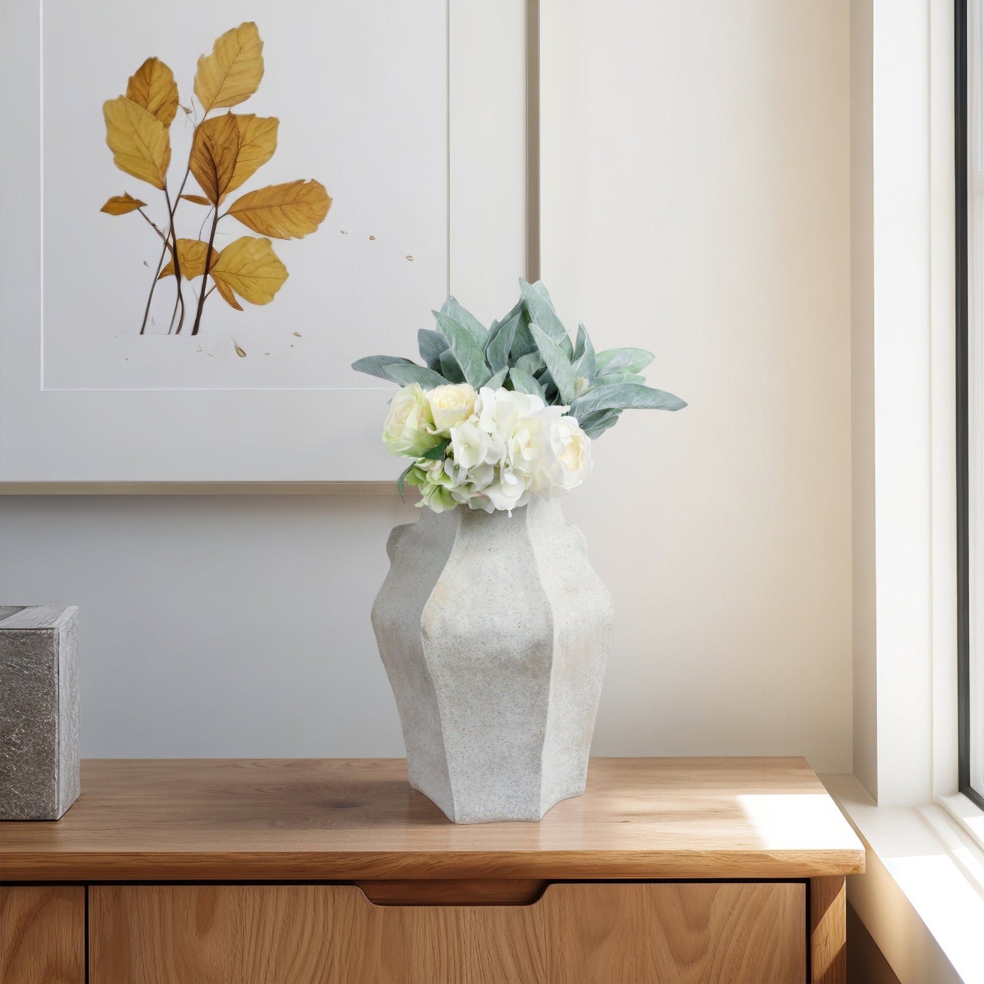 15"DELRIO SMALL PORCELAIN VASE, GRAY Vases and Jars| Sagebrook Home