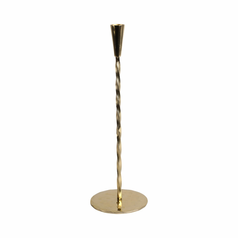 15x5" Twisted Taper Holder, Gold - Al Rugaib Furniture