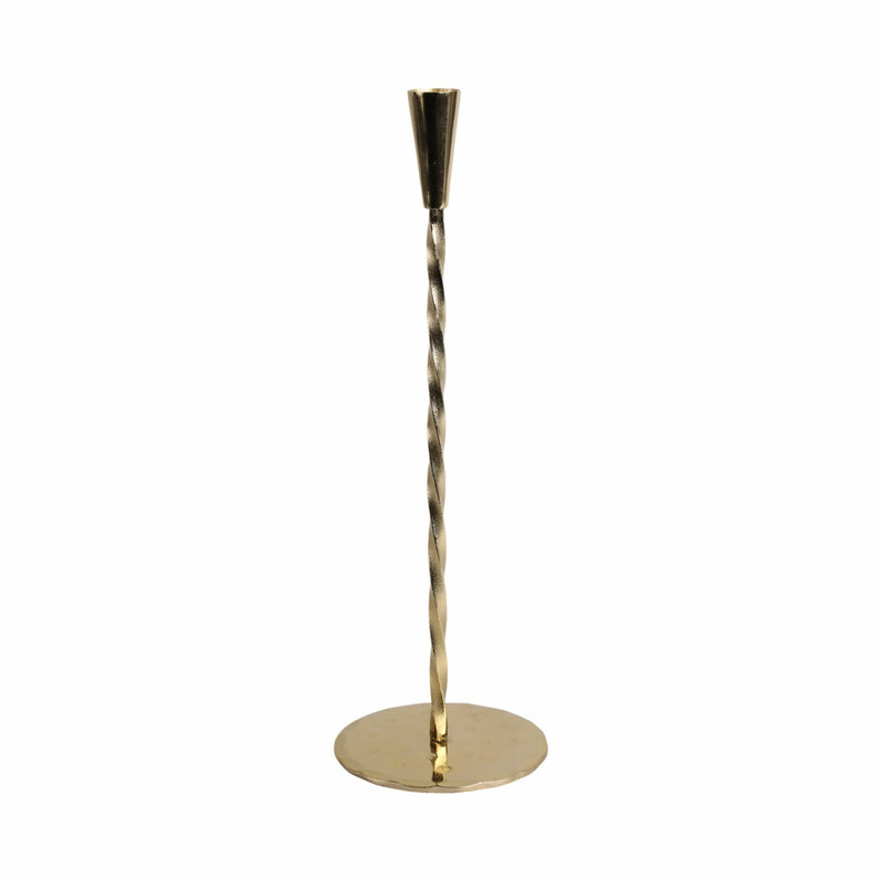 15x5" Twisted Taper Holder, Gold - Al Rugaib Furniture