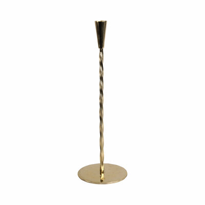15x5" Twisted Taper Holder, Gold - Al Rugaib Furniture