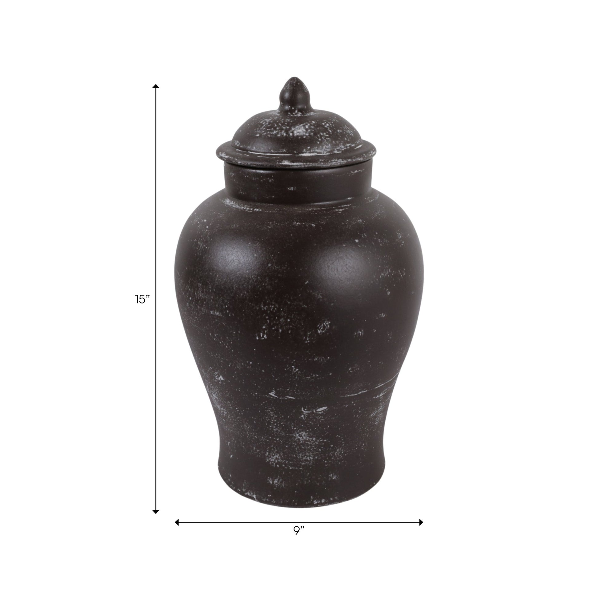 15x9" Terracotta Jar, Rustic Brown Vases and Jars| Sagebrook Home