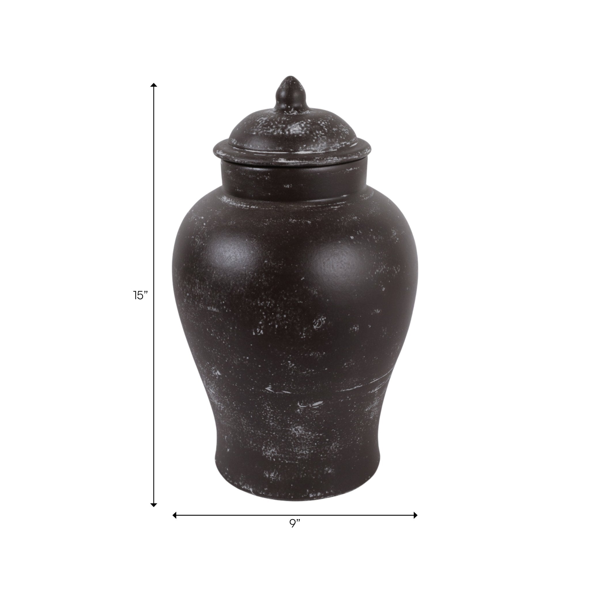 15x9" Terracotta Jar, Rustic Brown Vases and Jars| Sagebrook Home