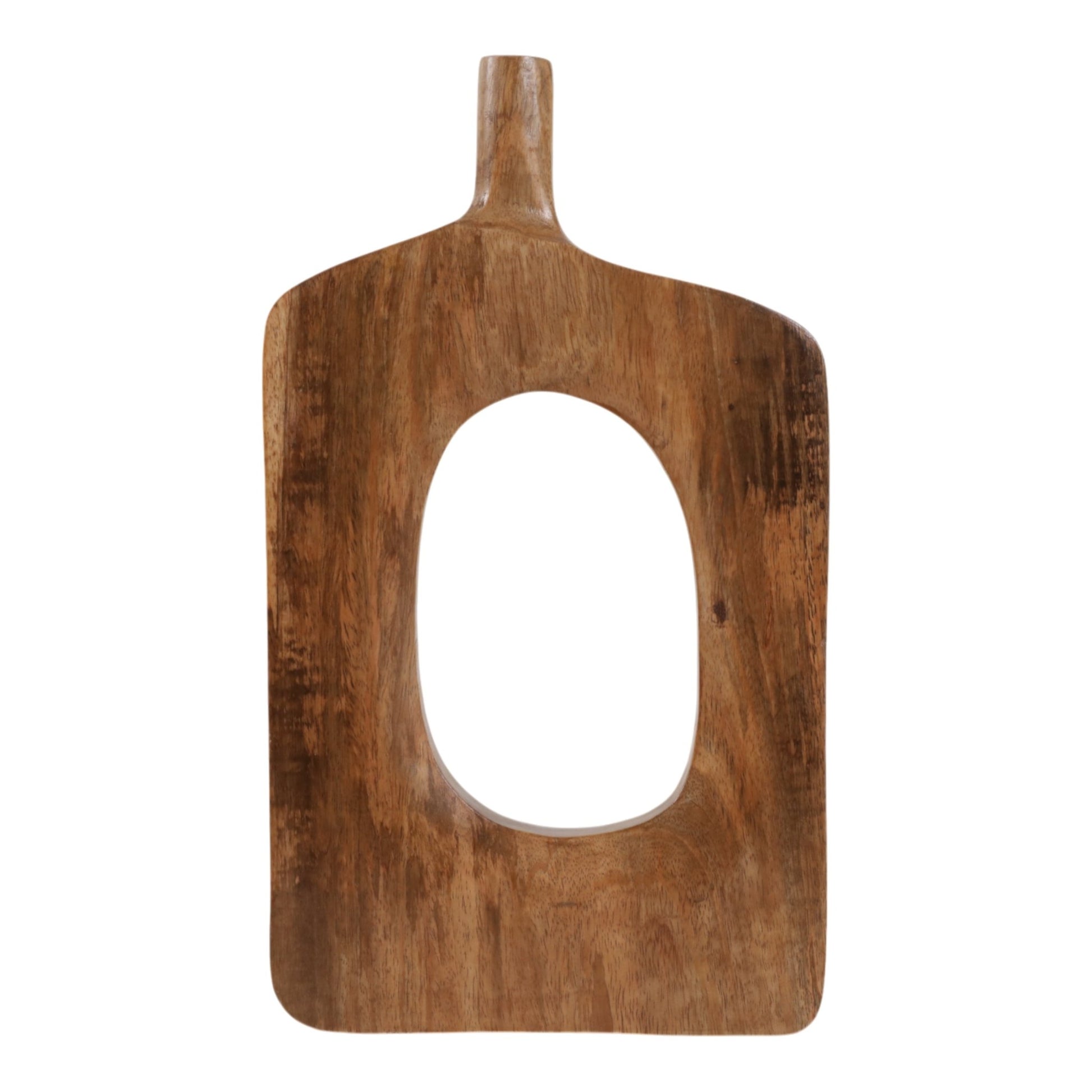 15x9" Wood Cut-out Vase, Natural Vases and Jars| Sagebrook Home