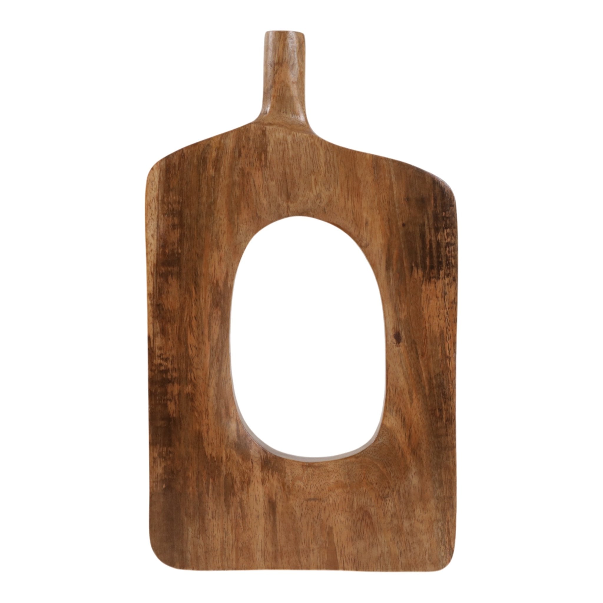 15x9" Wood Cut-out Vase, Natural Vases and Jars| Sagebrook Home