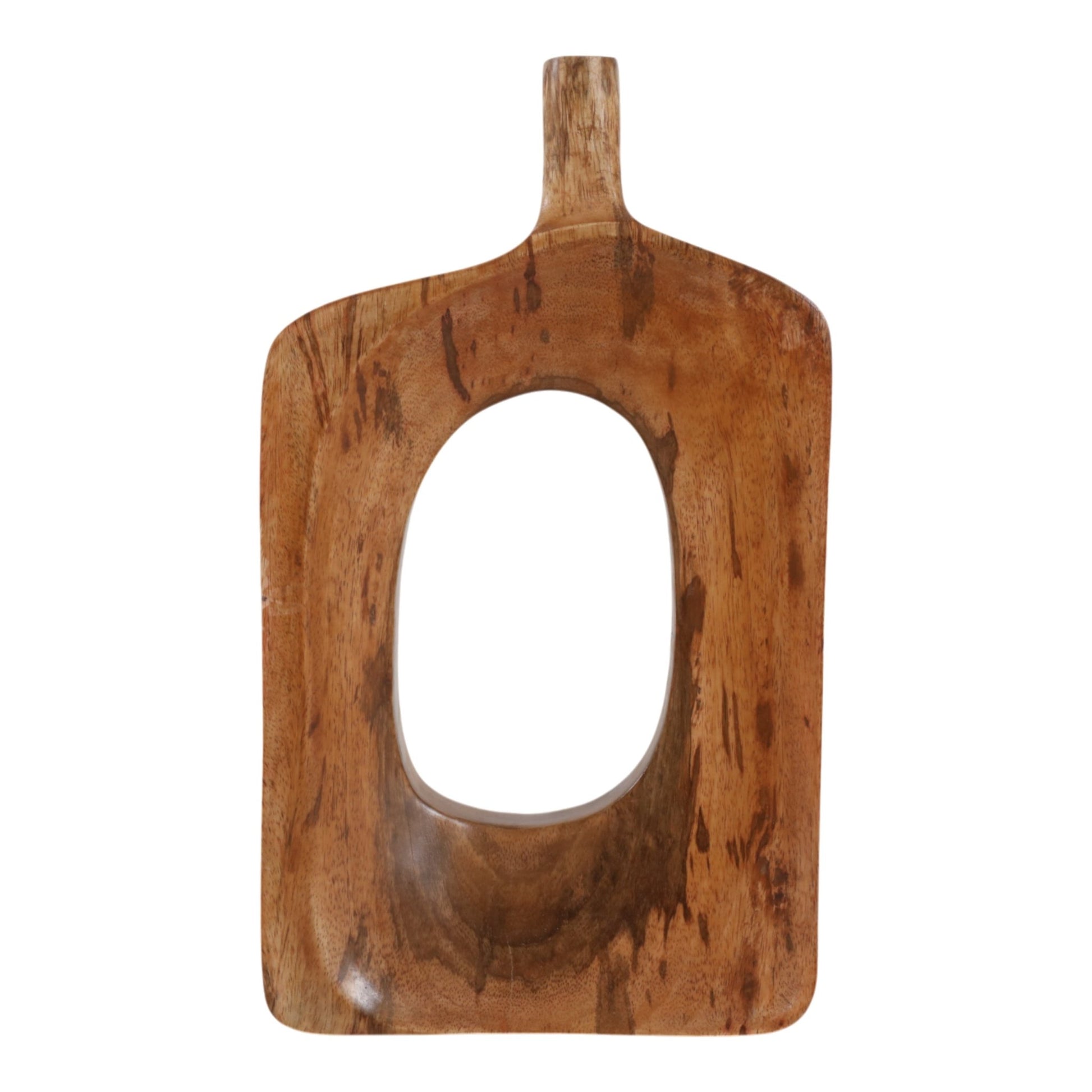 15x9" Wood Cut-out Vase, Natural Vases and Jars| Sagebrook Home