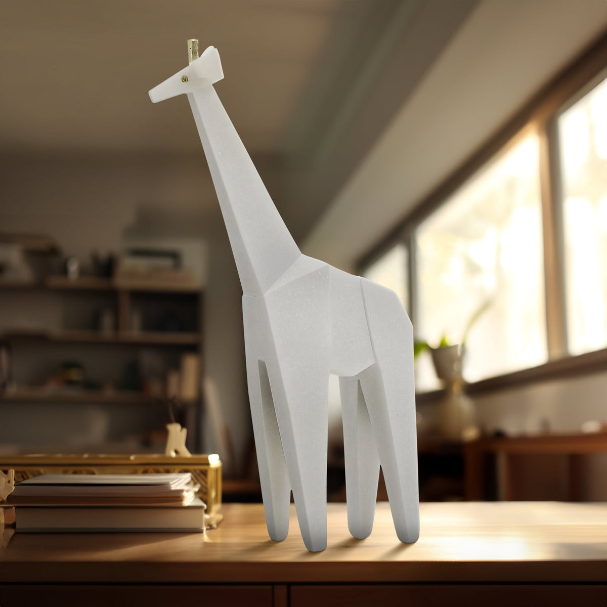 16" ANDORA GIRAFFE STATUARY, WHITE Table Decors| Sagebrook Home