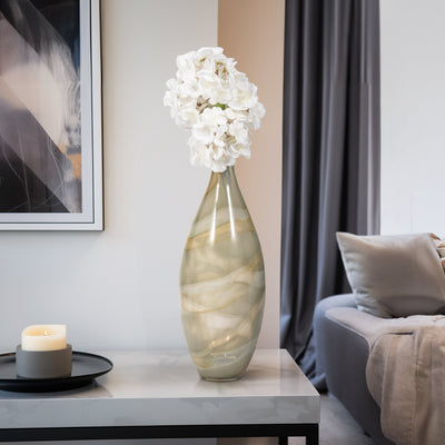 16" Charu Large Green Vase - Al Rugaib Furniture