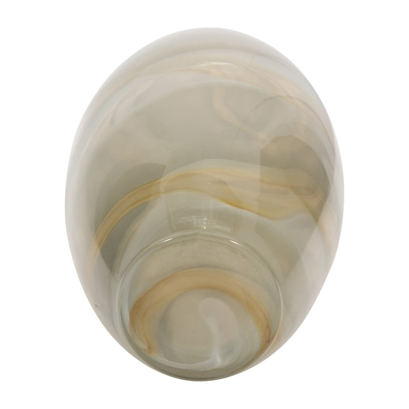 16" Charu Large Green Vase - Al Rugaib Furniture