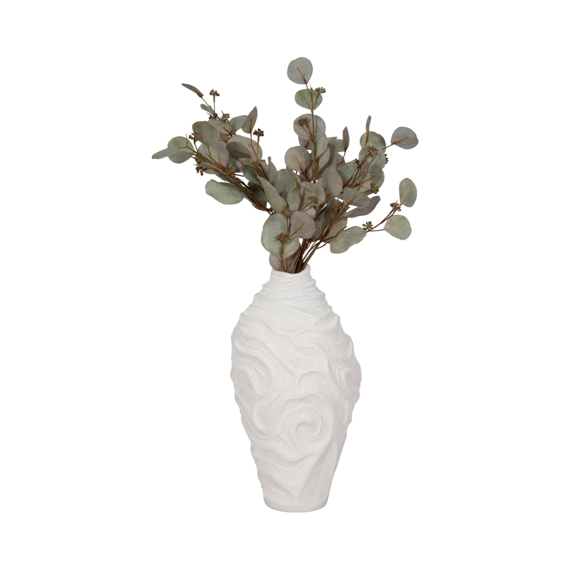16" COASTAL CORAL VASE, WHITE Vases and Jars| Sagebrook Home