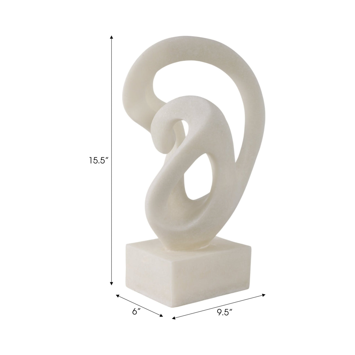 16" Cowley Quartz Resin Statuary, White Table Decors| Sagebrook Home