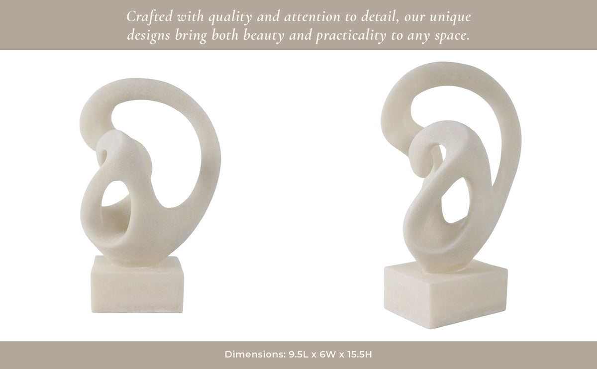 16" Cowley Quartz Resin Statuary, White Table Decors| Sagebrook Home