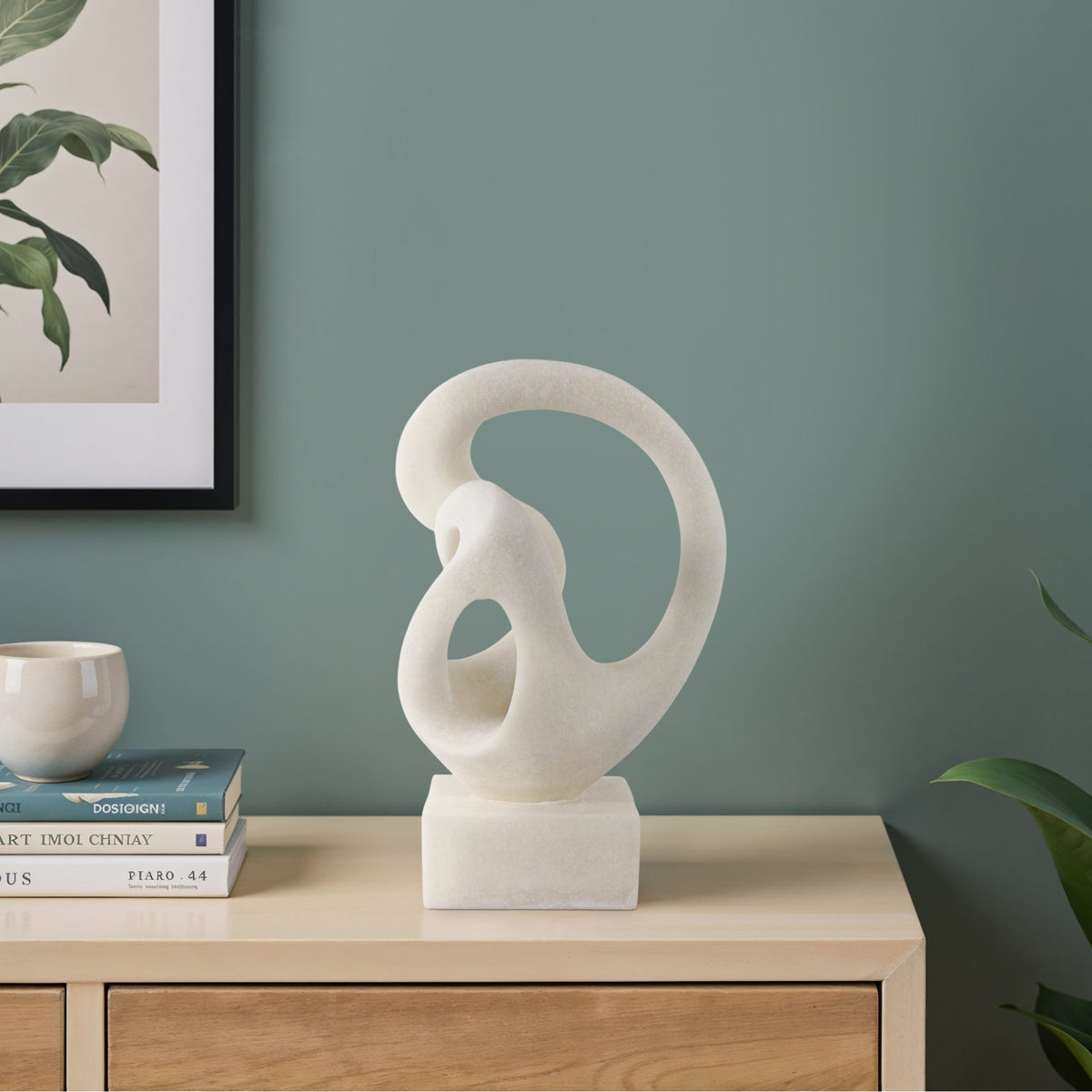 16" Cowley Quartz Resin Statuary, White Table Decors| Sagebrook Home