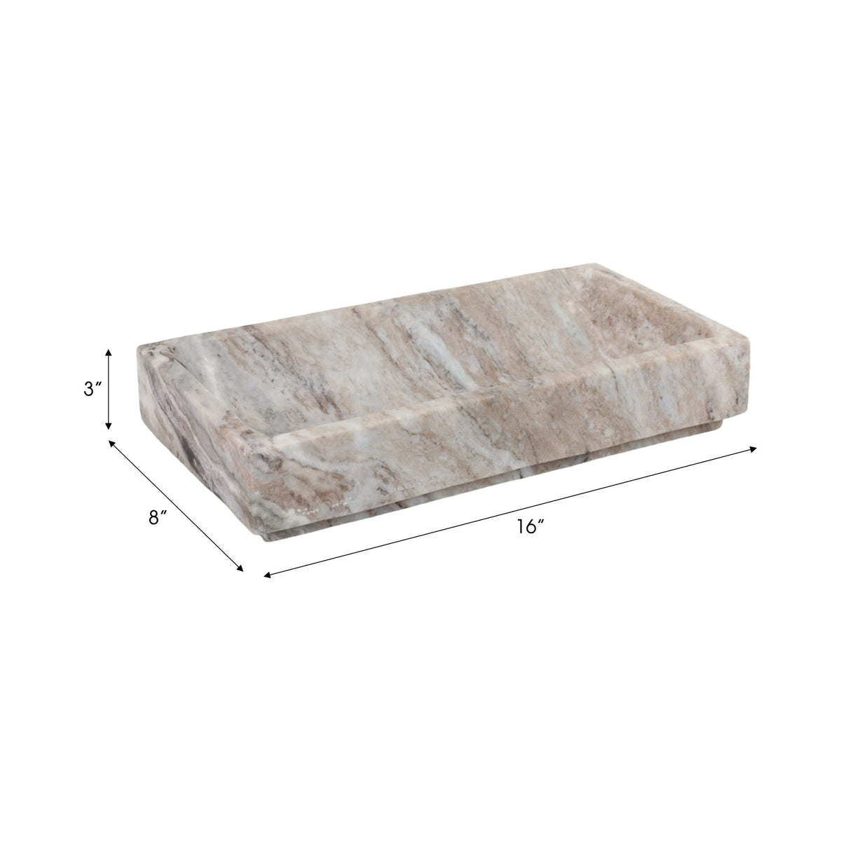 16" Dakota Marble Tray Table Decors| Sagebrook Home