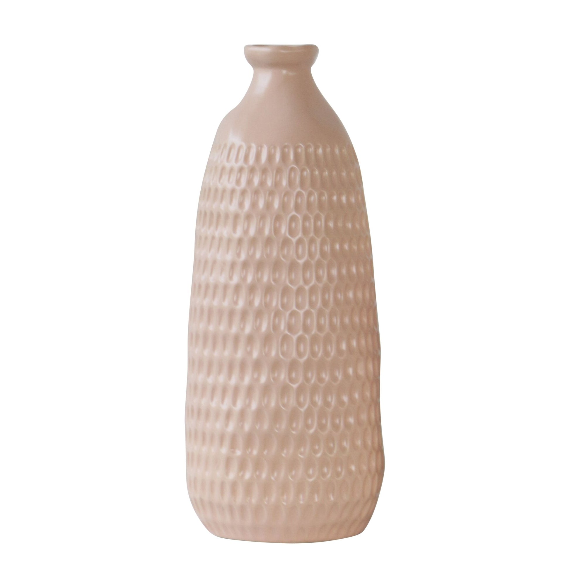 16" DIMPLED VASE, BLUSH Vases and Jars| Sagebrook Home