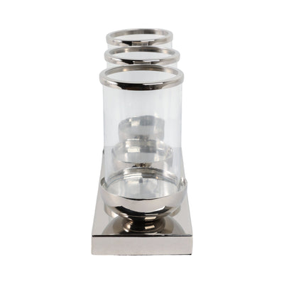 16" Edmond Silver 3 - candle Centerpiece - Al Rugaib Furniture