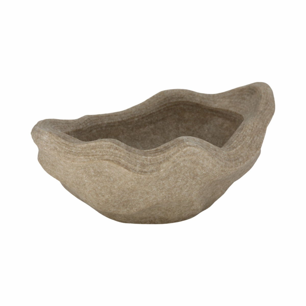 16" Flowood Brown Quartz Resin Bowl Table Decors| Sagebrook Home