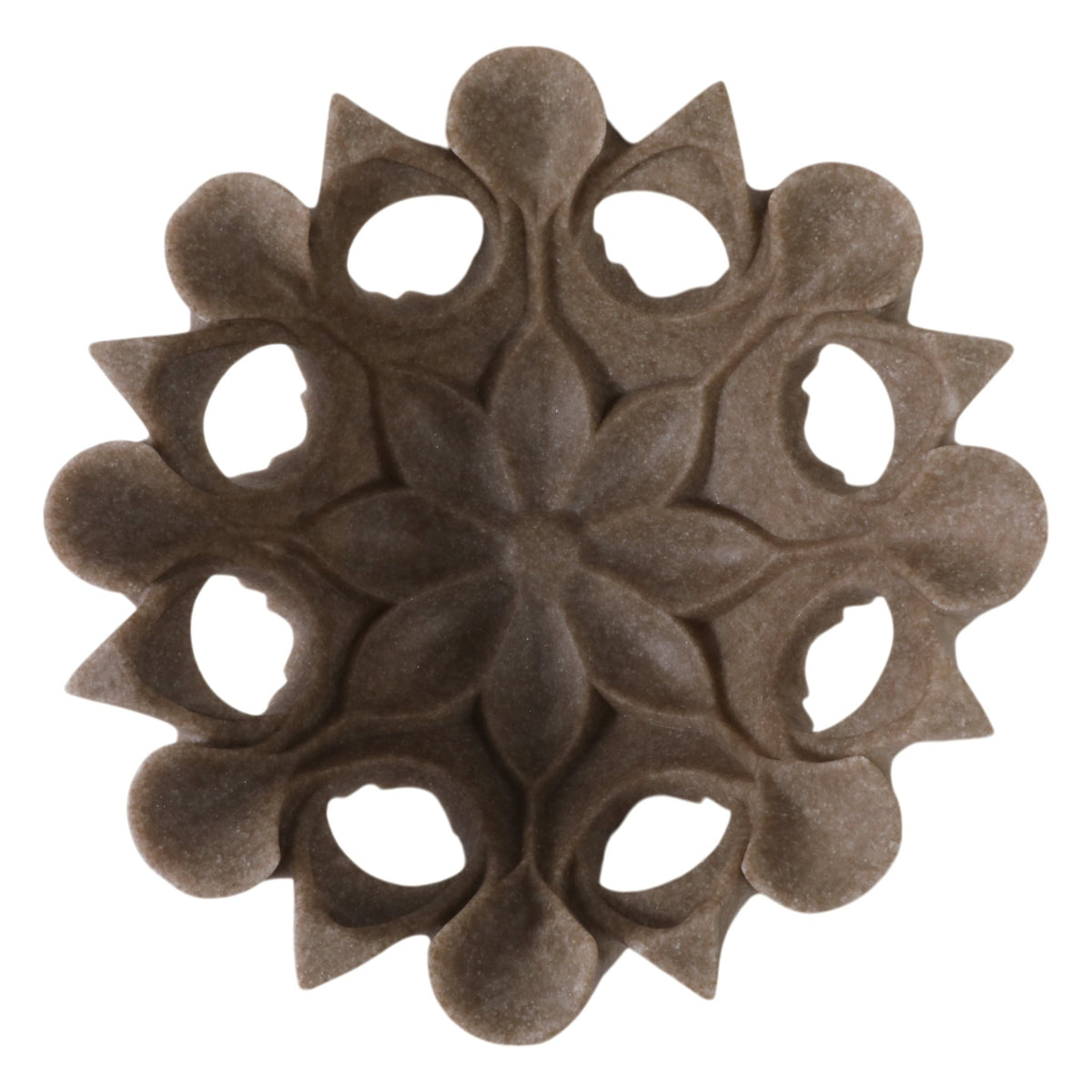 16" Flowood Brown Quartz Resin Bowl Table Decors| Sagebrook Home