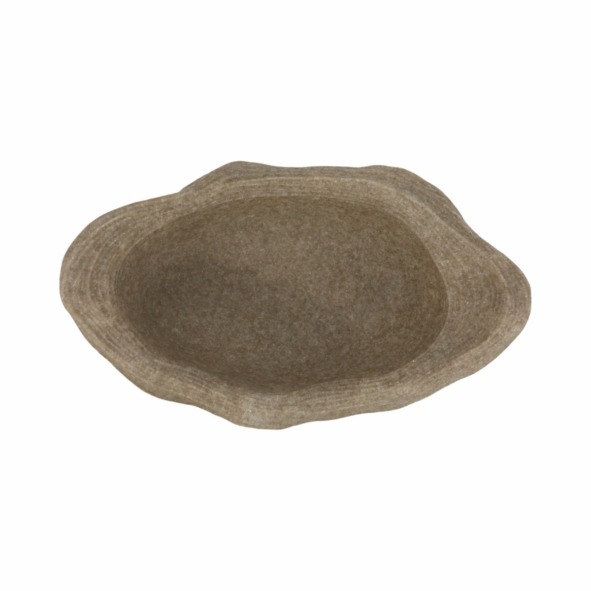16" Flowood Brown Quartz Resin Bowl Table Decors| Sagebrook Home