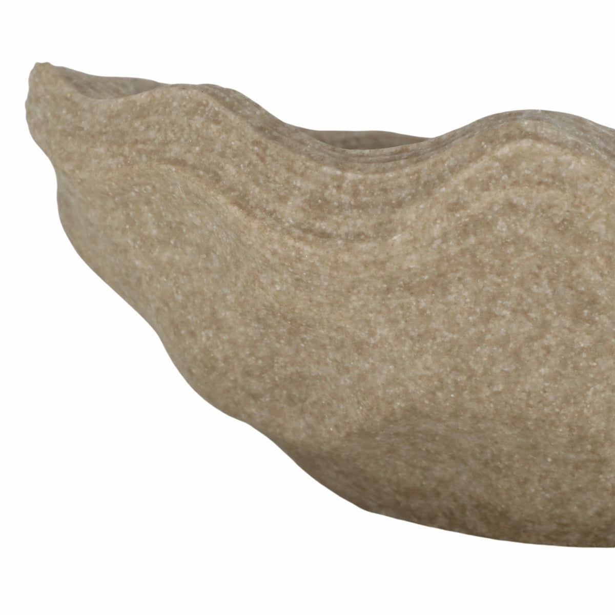16" Flowood Brown Quartz Resin Bowl Table Decors| Sagebrook Home