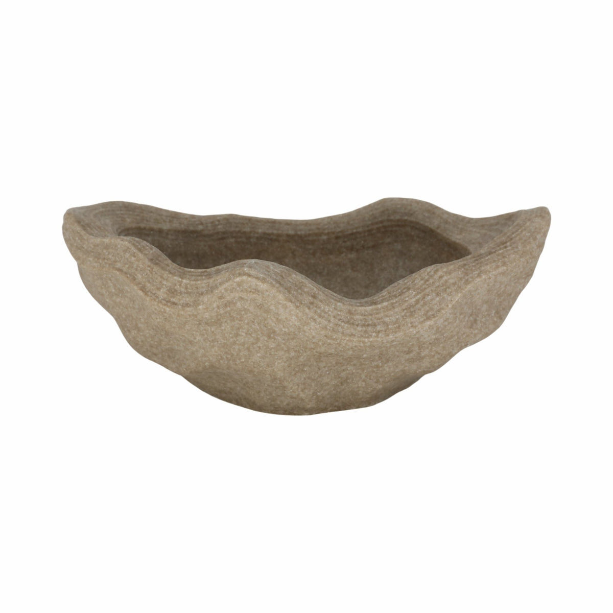 16" Flowood Brown Quartz Resin Bowl Table Decors| Sagebrook Home