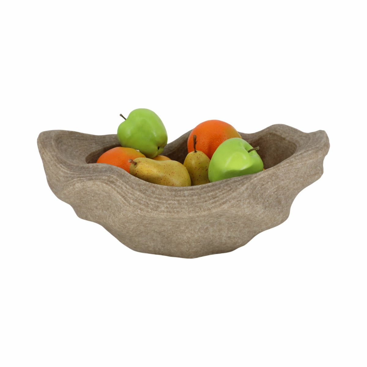 16" Flowood Brown Quartz Resin Bowl Table Decors| Sagebrook Home
