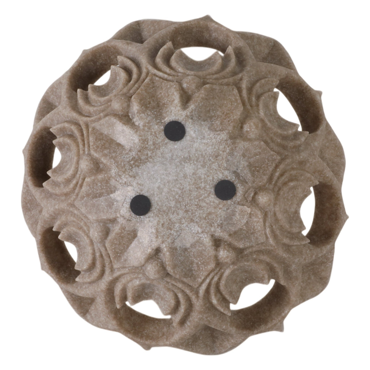 16" Flowood Brown Quartz Resin Bowl Table Decors| Sagebrook Home